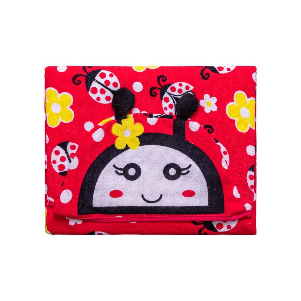 Toalha Estampada Baby Joy Com Capuz E Forro 100% Algodão Estampas Divertidas