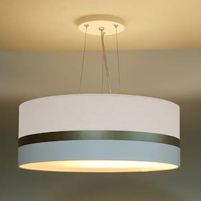 Pendente de Teto LED 40x15cm Faixa Dupla Tom Luz Iluminação Branco/Bronze/Branco