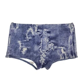 Sunga Masculina Estampada Jeans Praia e Piscina Duplo Forro com Cordão Interno