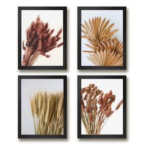 Quadros Decorativos Folhas e Flores Secas 33x24cm c/ Vidro