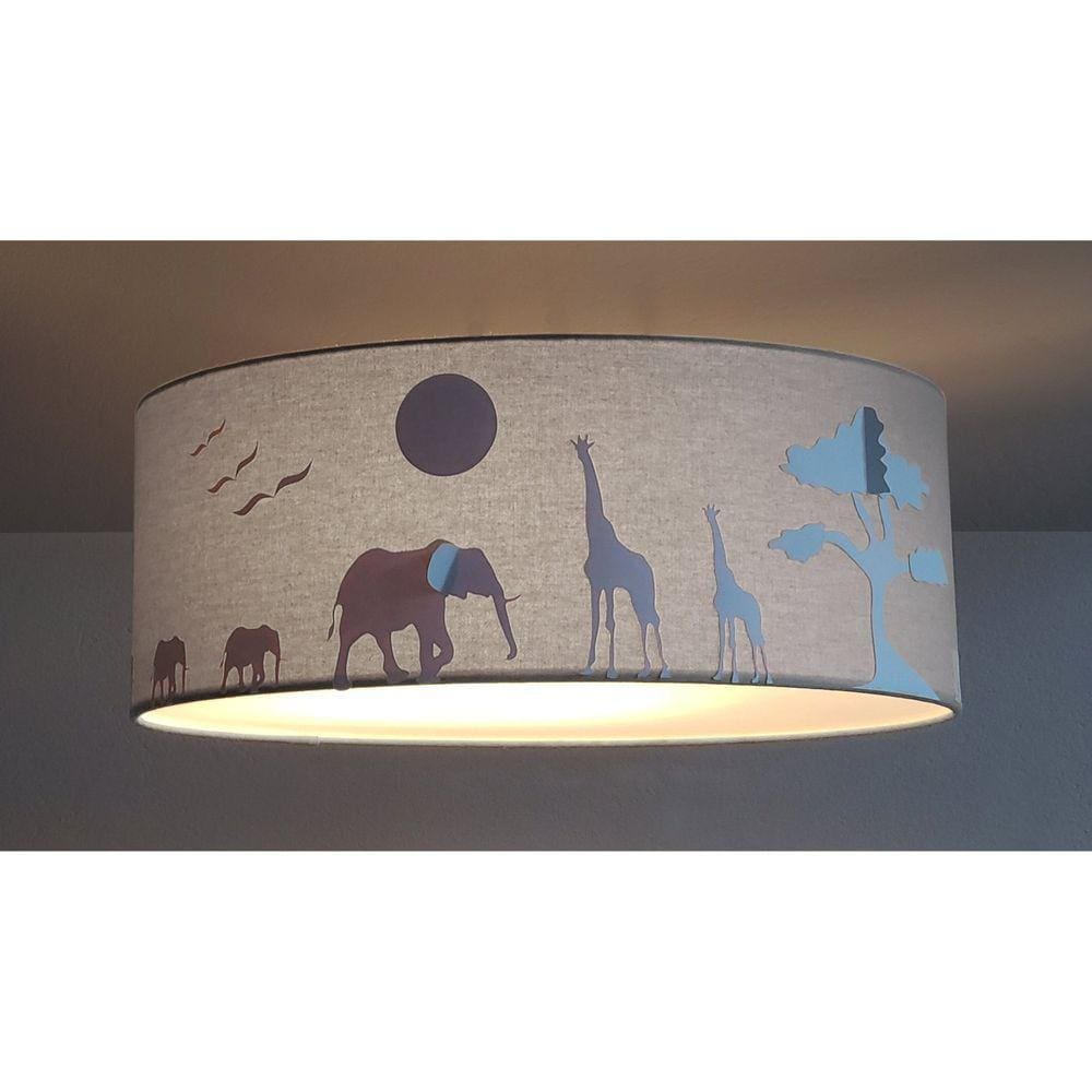 Luminária de Teto Plafon Savana de Sobrepor Tom Luz Iluminação Cinza