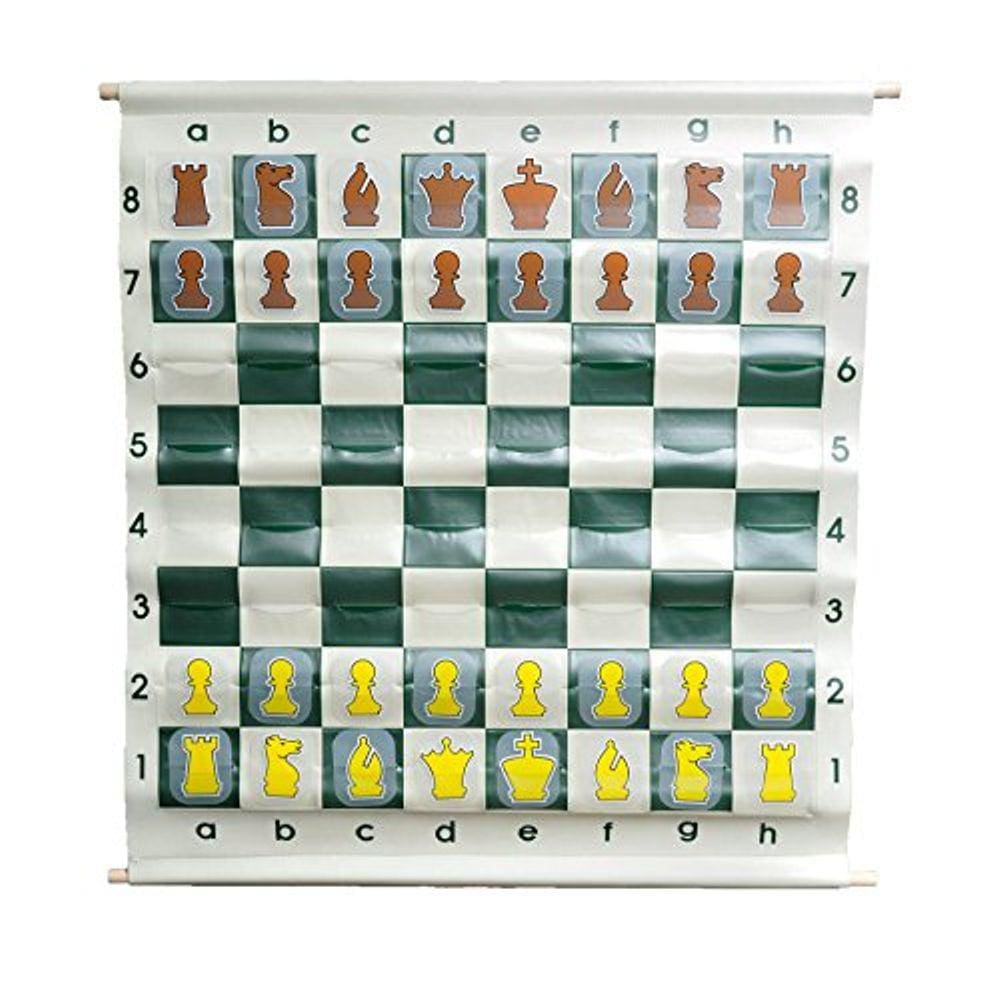 Conjunto de demonstração Staunton Chess com bolsa de transporte - peças de plástico
