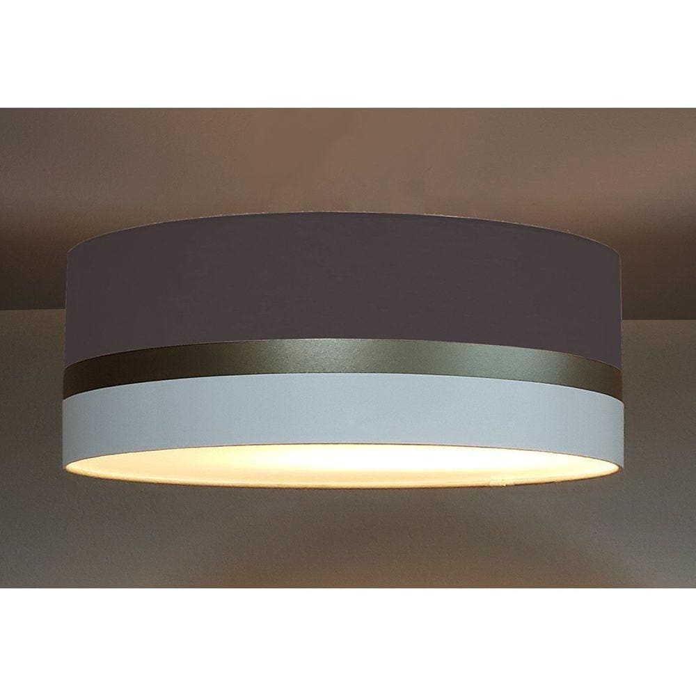 Luminária de Teto Plafon Faixa Dupla de Sobrepor Tom Luz Iluminação Preto/Bronze/Branco