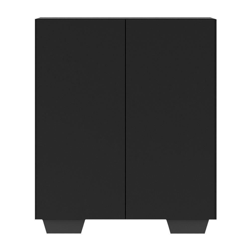 Armário Lavanderia Com 2 Portas Multimóveis Preto