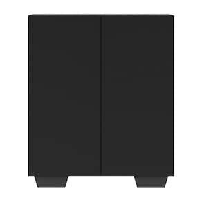 Armário Lavanderia Com 2 Portas Multimóveis Preto