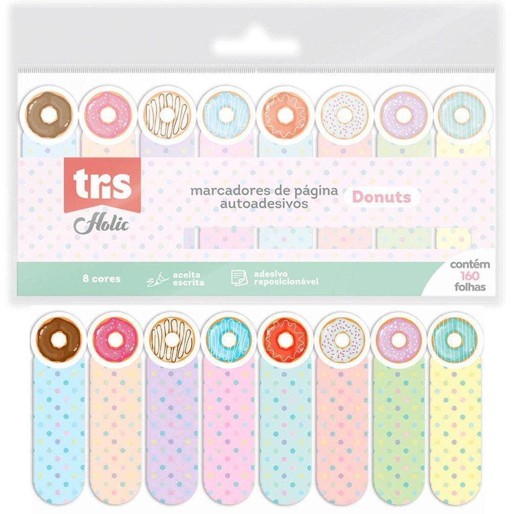 Marcador De Página Autoadesio Holic Fofurices Donuts - Tris