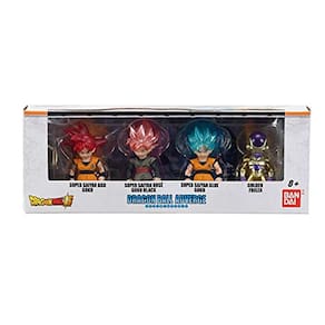 Conjunto de bonecos de Dragon Ball: Goku God, Golden Freiza, Goku Rose, Super Saiyan Blue Goku