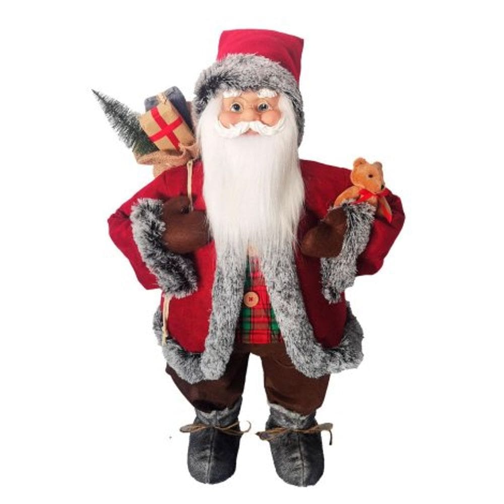 Enfeite Papai Noel Vm C/Presentes 35X28x80