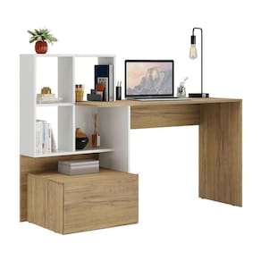 Escrivaninha Mesa Para Computador Atlantis Branca/Rustic