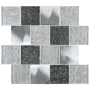 Pastilha de Vidro Renoir 30x30cm Preto/Cinza