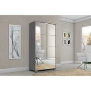 Sapateira C/ Espelho P/ 24 Pares Pequim Cinza - Rede Móveis