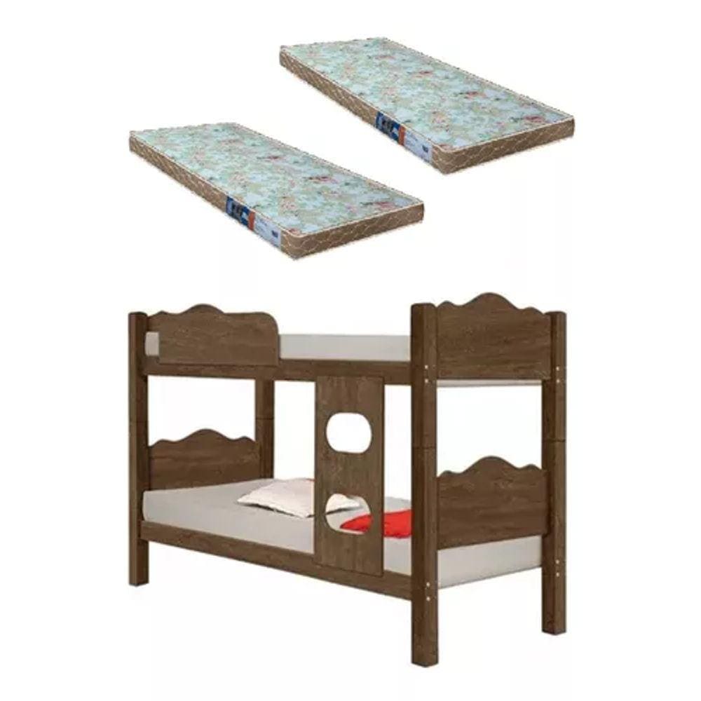 Beliche Sevilha Branco C/colchão Solteiro D-23 100%mdf -Vira 2 Camas Solteiro -Super Resistente