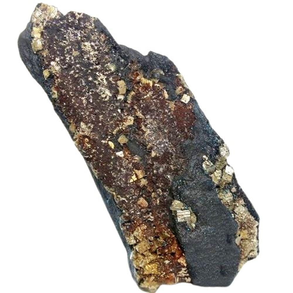 Shungite com Pirita Extra Incrustada Para Coleção 91mm 82g