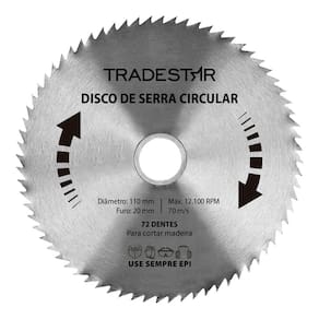 Disco Lamina Circular P/ Madeira 110x20mm Makita 72 Dentes