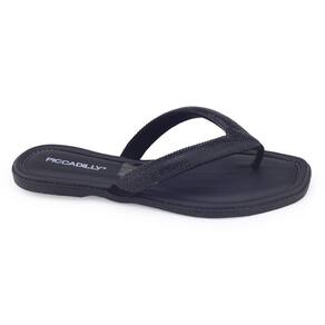 Chinelo Feminin Piccadilly 508039 Cont Flip Flop Strass Dedo