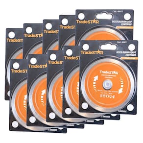 Kit 10 Discos Corte Diamantado Contínuo 115 X 20mm