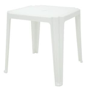 Mesa Quadrada Tramontina Riviera Basic Em Polipropileno Branco Tramontina