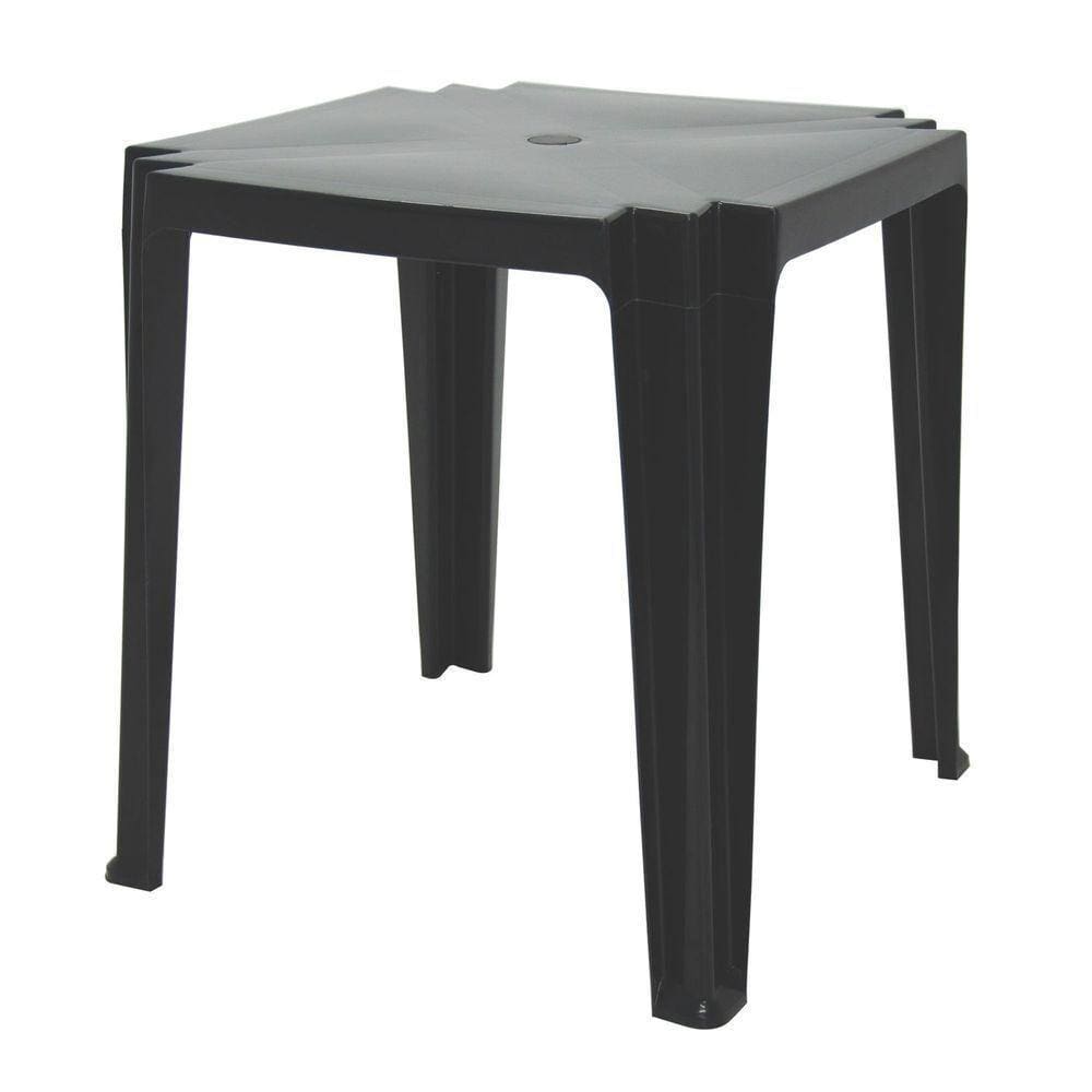 Mesa Quadrada Tramontina Tambau Basic Em Polipropileno Preto Tramontina