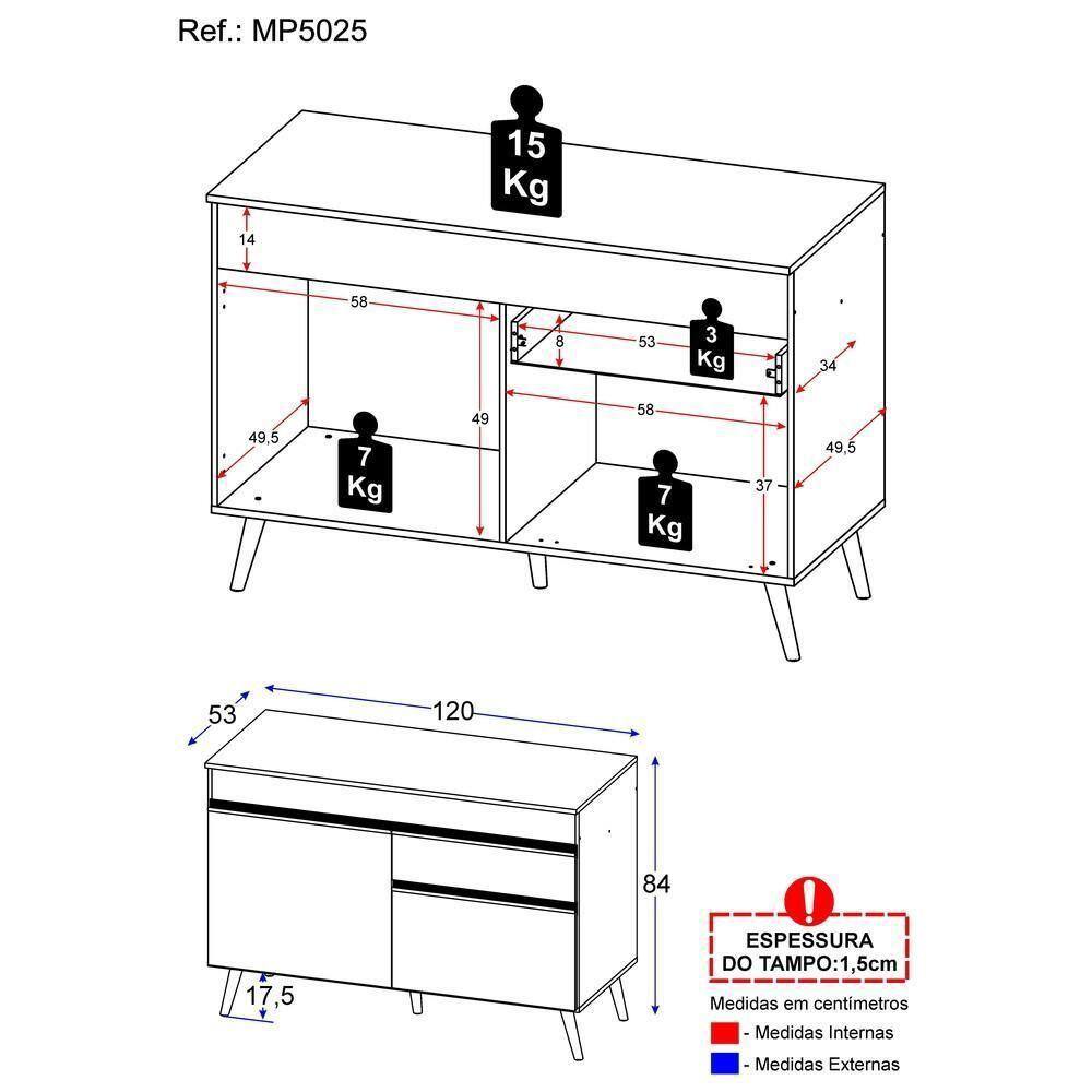 Gabinete Banheiro 2 Portas E 1 Gav Retrô 70cm Mp5025 Preto