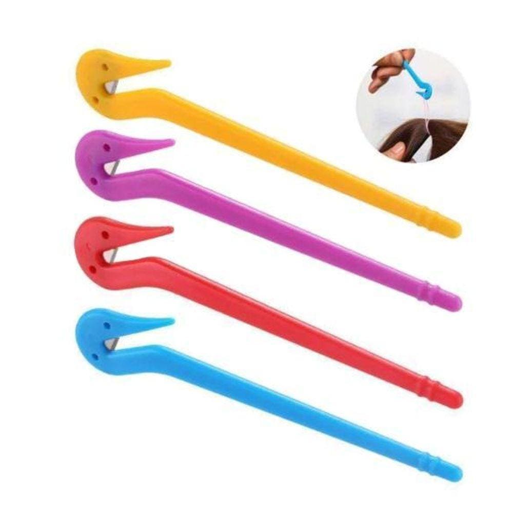 Kit 03 Cortadores Elástico Cabelo 10cm Removedor Mães