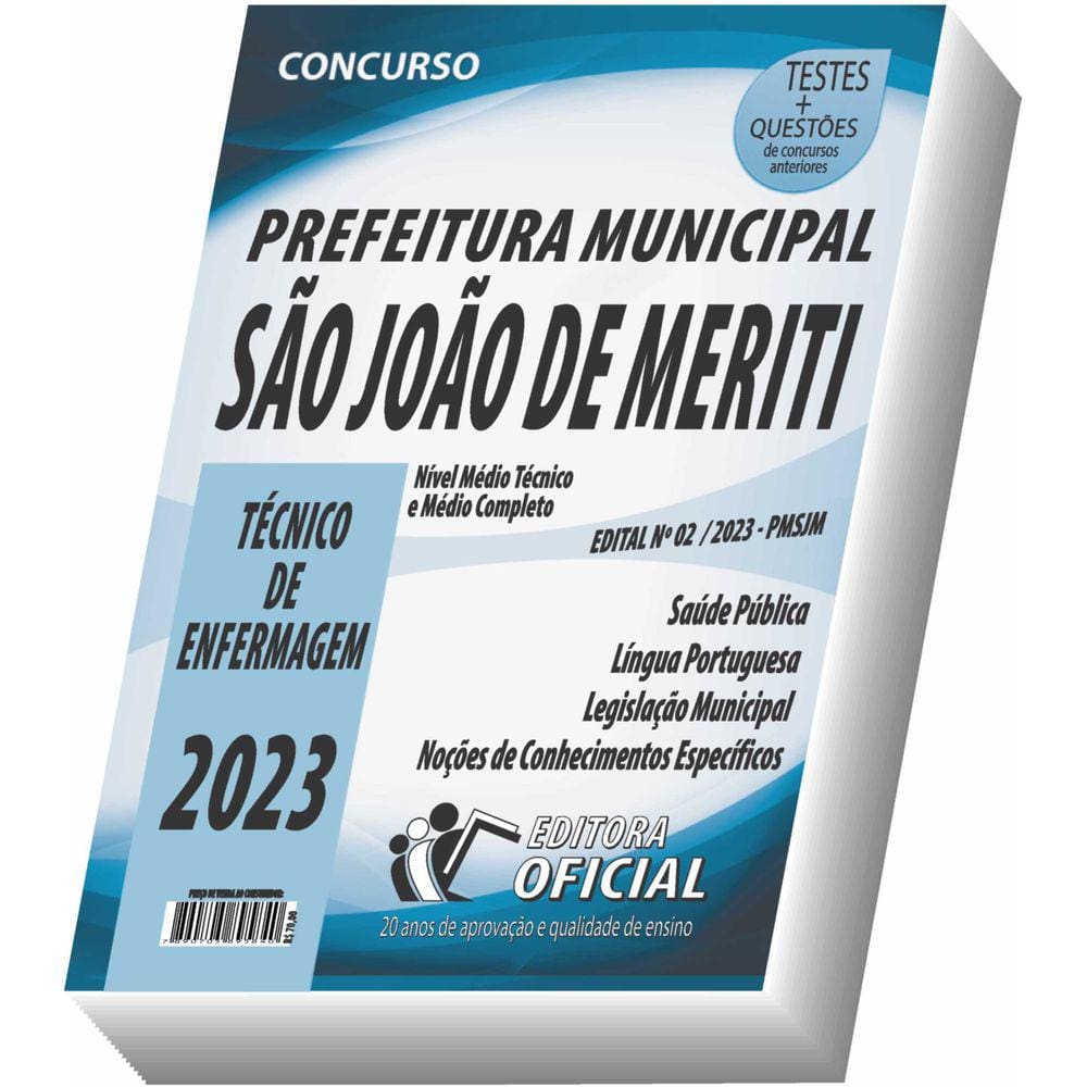 Apostila Prefeitura de São João de Meriti - RJ - Técnico de Enfermagem