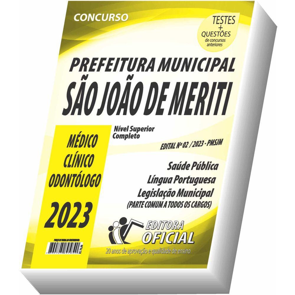 Apostila Prefeitura de São João de Meriti - RJ - Médico Clínico - Odontólogo