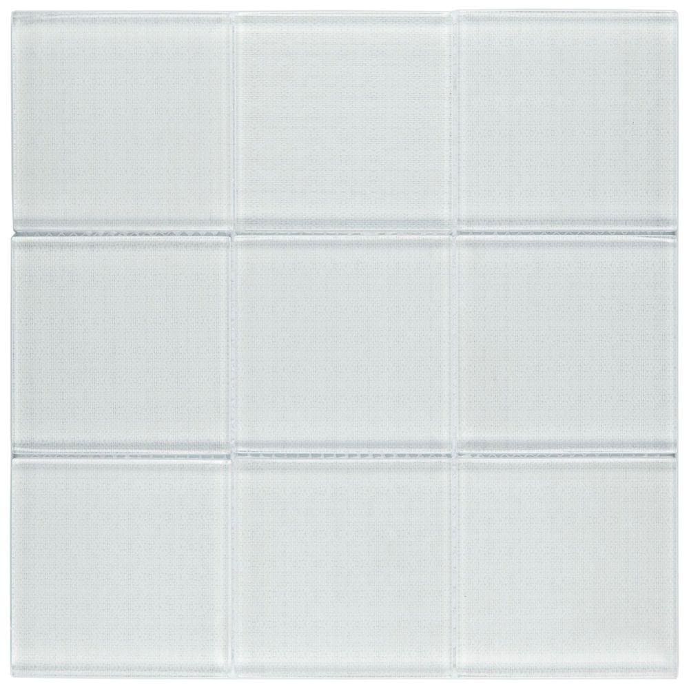 Pastilha de Vidro Patchwork 30x30cm Branco polido