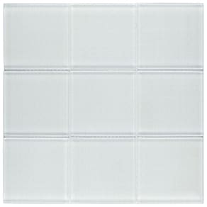 Pastilha de Vidro Patchwork 30x30cm Branco polido