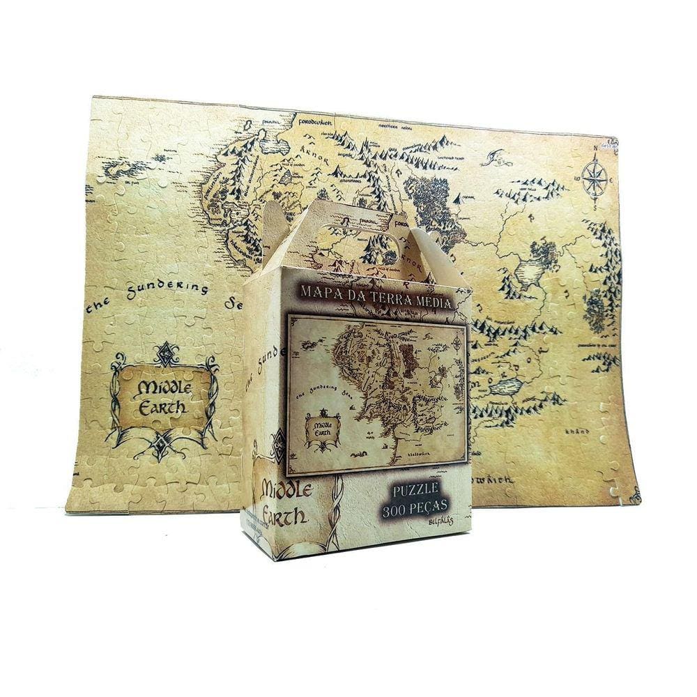 Quebra-Cabeça Mapa Terra Média 300 peças MDF