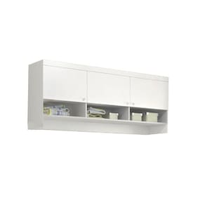 Módulo Aéreo 3 Portas Armário Nichos Infantil Eloisa Bco - Phoenix Baby