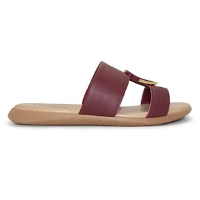 Tamanco Usaflex Feminino Rasteiro Couro Casual MM0601