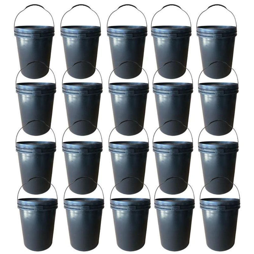 Balde 16L Para Reciclagem Alça Plástica - 20 Pçs
