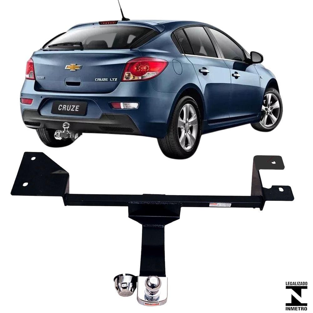 Engate Reboque Rabicho Fixo Cruze Hatch 2011 a 2016 450Kg