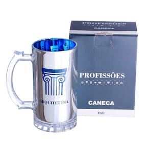Caneca Profissões Arquitetura Arquiteto Chopp De Vidro Eletrostática 450ml