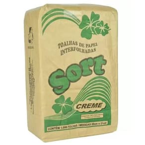 Toalha Interfolha Sort Creme 20x21 1000 Unidades