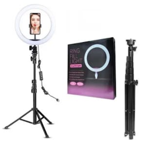 Ring Light Led 10 Polegadas 26Cm Com Trípe Para Gravaçao Boa