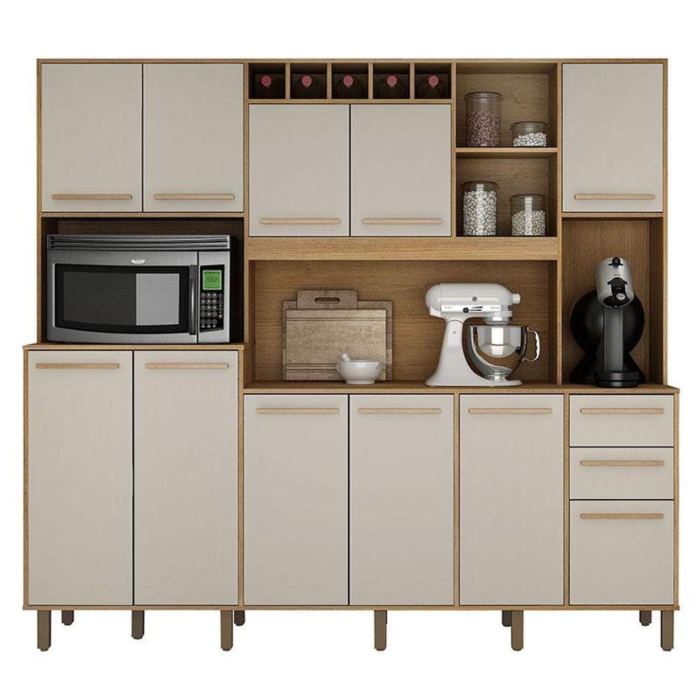 Armário de Cozinha Petra Cinamomo Off White - Valdemóveis