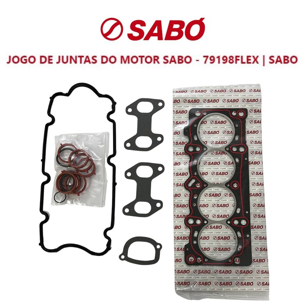Junta Motor Superior Sabó Fiat Siena Elx Tetrafuel Fire 1.4 L 8V Sohc L4 2006 A 2007