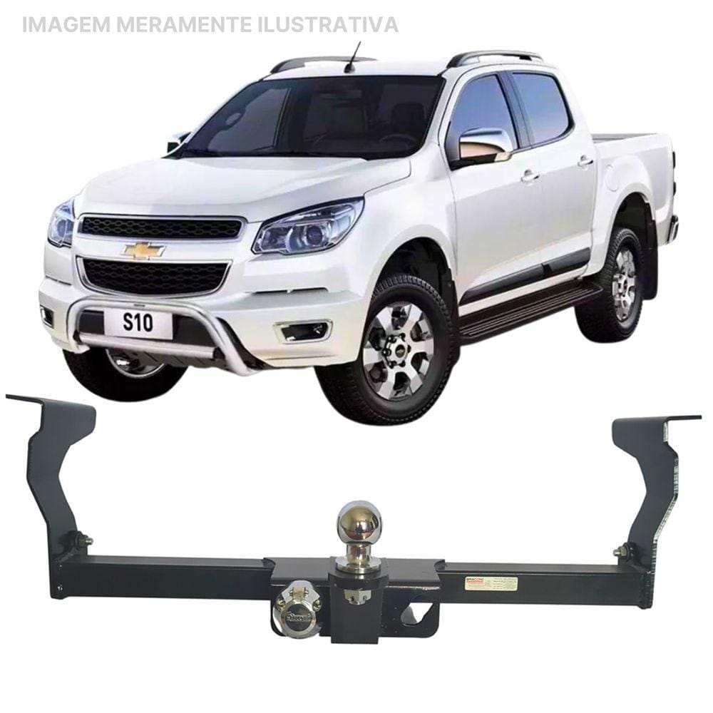 Engate Reboque Rabicho Removivel S10 2012 a 2020 1500Kg