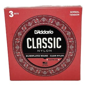 Cordas Violão D`Addario EJ 27 N Nylon Transparente - 3 Jogos