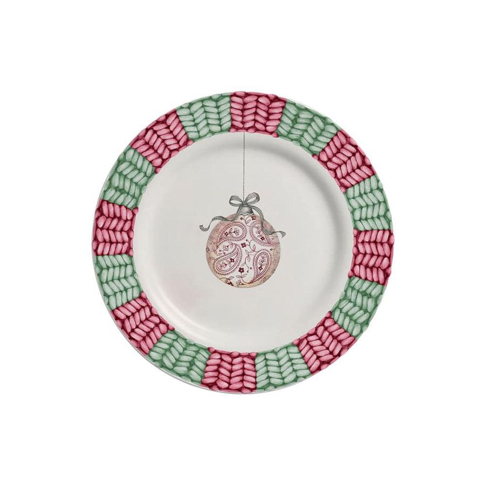 Conjunto com 6 Pratos de Sobremesa Acetinado Gifts Natal Ø21cm