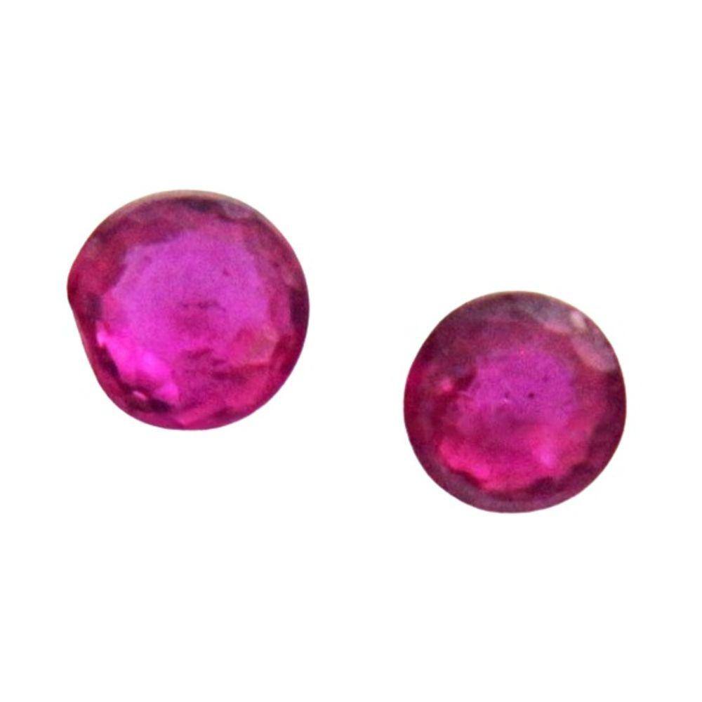 Gema Rubi Brilhante Facetado Ideal Para Joia 0.04ct 1mm