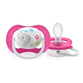 Chupeta Avent Philips Ultra Air 6-18 Meses Elefante Rosa