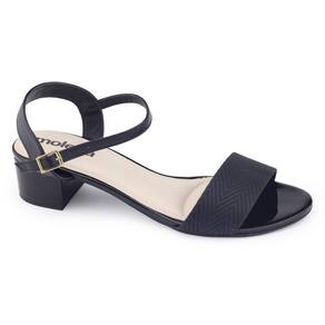 Sandália feminina Moleca 5259.805 salto bloco 3,5cm social
