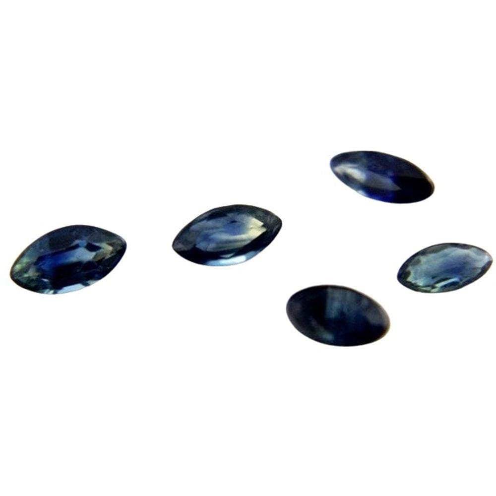 Gema Safira Navete Facetado Para Coleção Joia 0.17ct 4mm