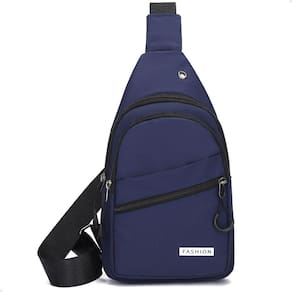 Bolsa Pochete de Ombro Lorben Mochila Pequena Transversal Tiracolo Masculino Feminino Azul