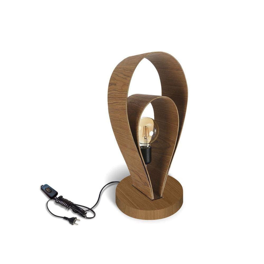 Abajur Madeira Drop 40Cm - 1 Luz