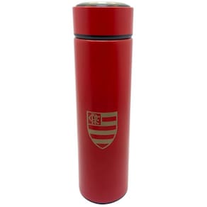 Garrafa Térmica Flamengo Com Infusor 450ml Vermelha Oficial