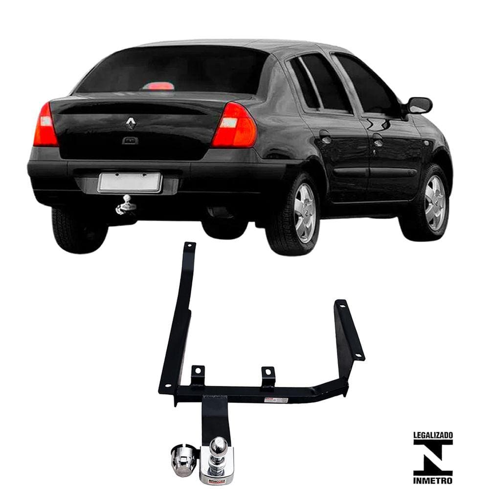 Engate Reboque Rabicho Fixo Clio Sedan 1998 a 2016 450Kg