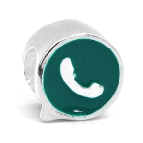Berloque Mundo Briller Separador Whatsapp Prata